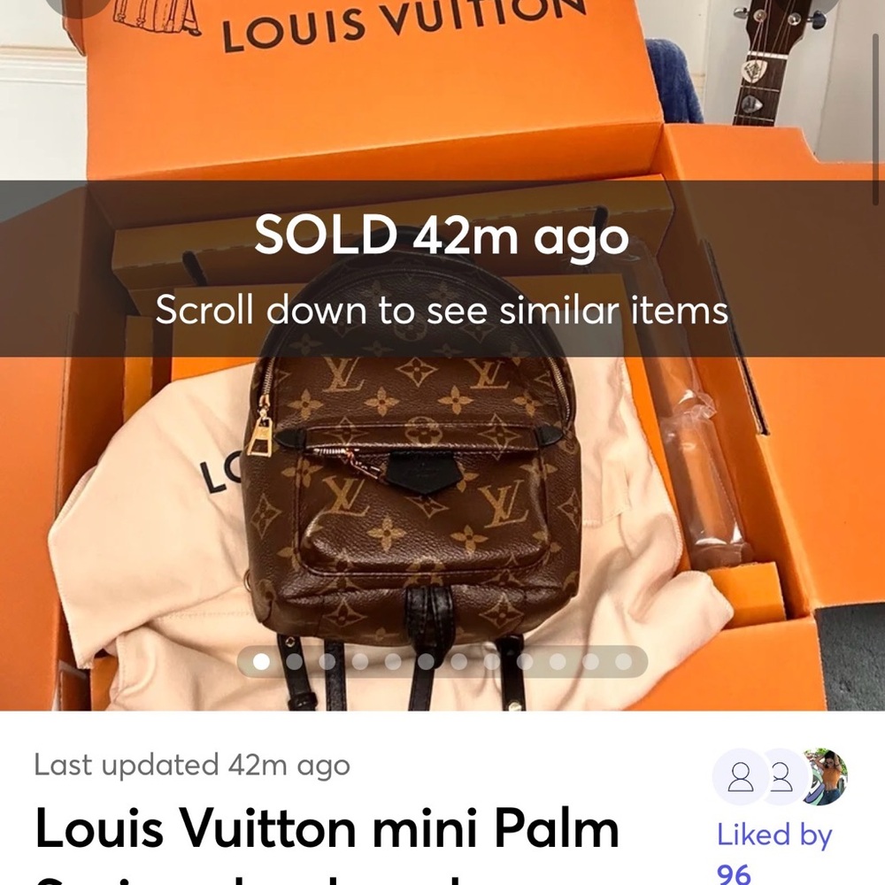 Louis Vuitton Brown Monogram Mini Palm Springs Backpack